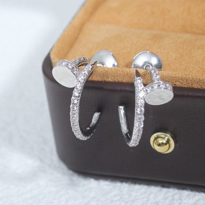 [Noble Jewelry]JUSTE EARRINGS 12.75MM SILVER DIAMOND