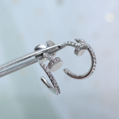 [Noble Jewelry]JUSTE EARRINGS 12.75MM SILVER DIAMOND