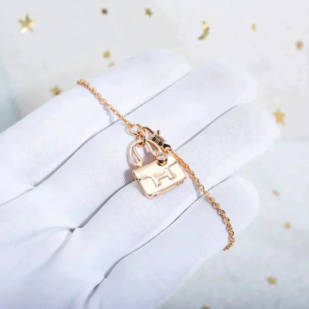 [Noble Jewelry]AMULETTE PEDANT ROSE GOLD NECKLACE