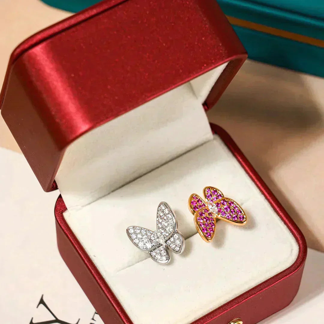 [Noble Jewelry]TWIN BUTTERFLY DIAMOND RING