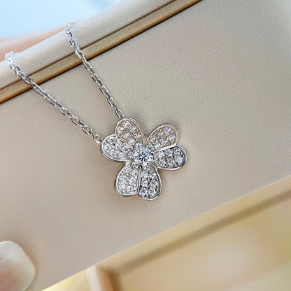 [Noble Jewelry]CLOVER DIAMOND NECKLACE SILVER