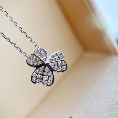 [Noble Jewelry]CLOVER DIAMOND NECKLACE SILVER