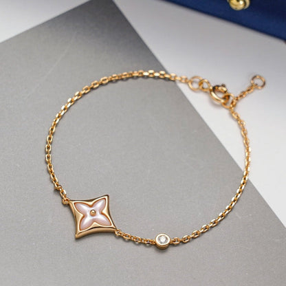 [Noble Jewelry]STAR 1 DIAMOND PINK GOLD BRACELET