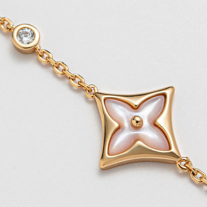 [Noble Jewelry]STAR 1 DIAMOND PINK GOLD BRACELET