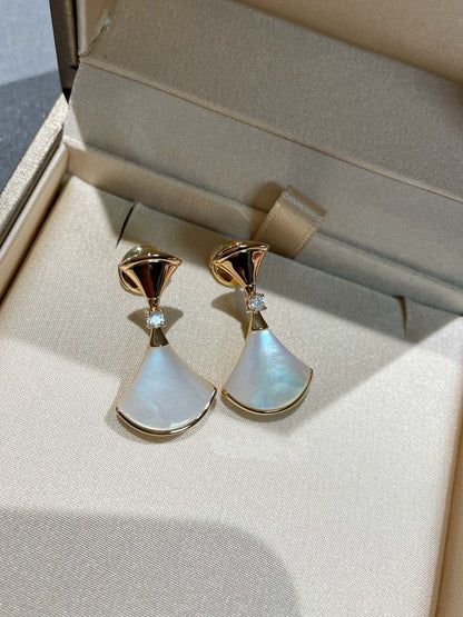 [Noble Jewelry]DREAM MOP 1 DIAMOND EARRINGS