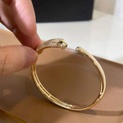 [Noble Jewelry]PANTHERE GOLD DIAMOND OPEN BRACELET