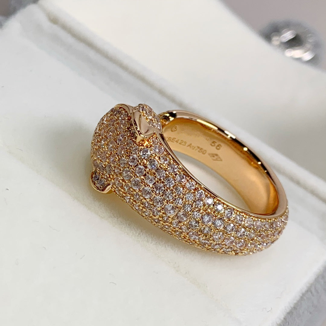 [Noble Jewelry]PANTHERE PINK GOLD DIAMOND RING