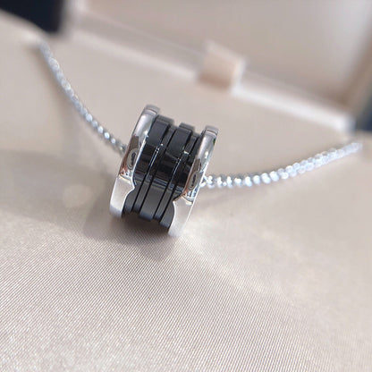 [Noble Jewelry]ZERO 1 BLACK CERAMIC SILVER NECKLACE