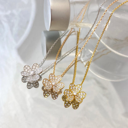 [Noble Jewelry]FLOWER DIAMOND NECKLACE