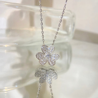 [Edler Schmuck]BLUMEN-DIAMANT-HALSKETTE