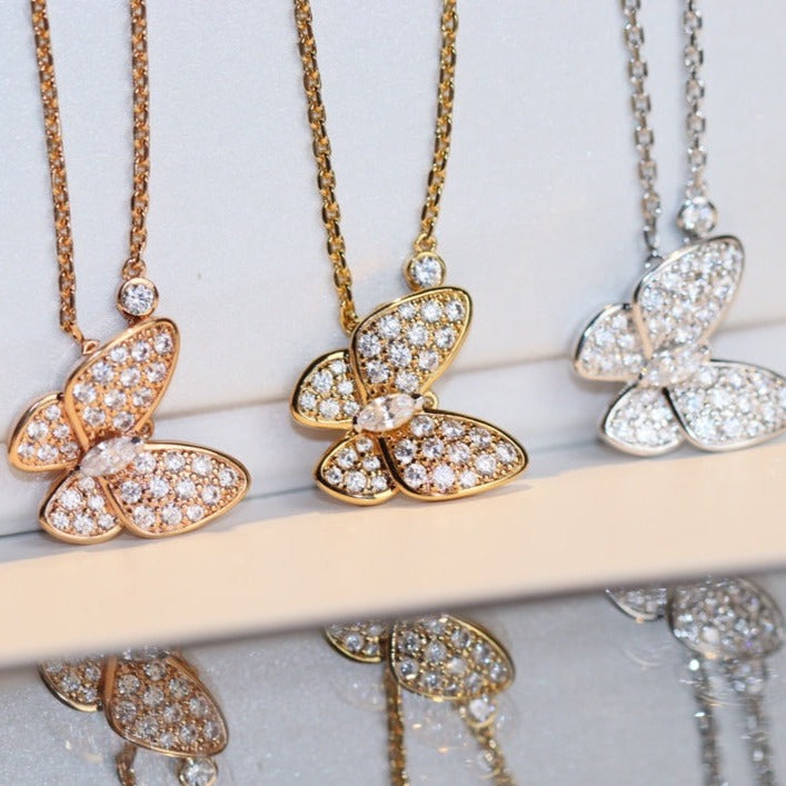 [Noble Jewelry]BUTTERFLY DIAMOND NECKLACE