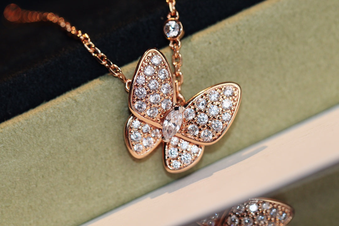 [Noble Jewelry]BUTTERFLY DIAMOND NECKLACE