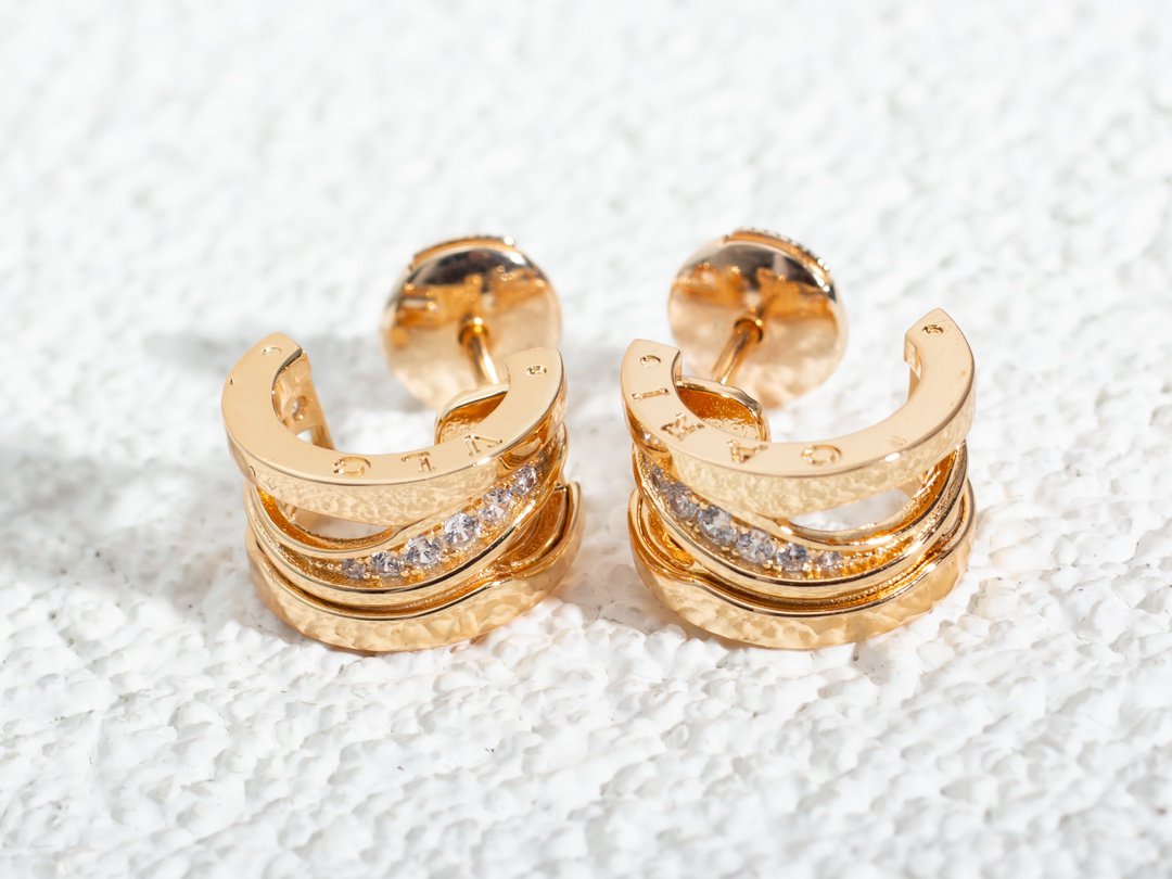 [Noble Jewelry]ZERO 1 PINK GOLD DIAMONDS EARRINGS