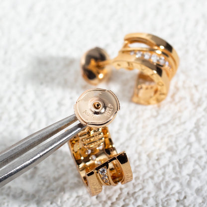 [Noble Jewelry]ZERO 1 PINK GOLD DIAMONDS EARRINGS