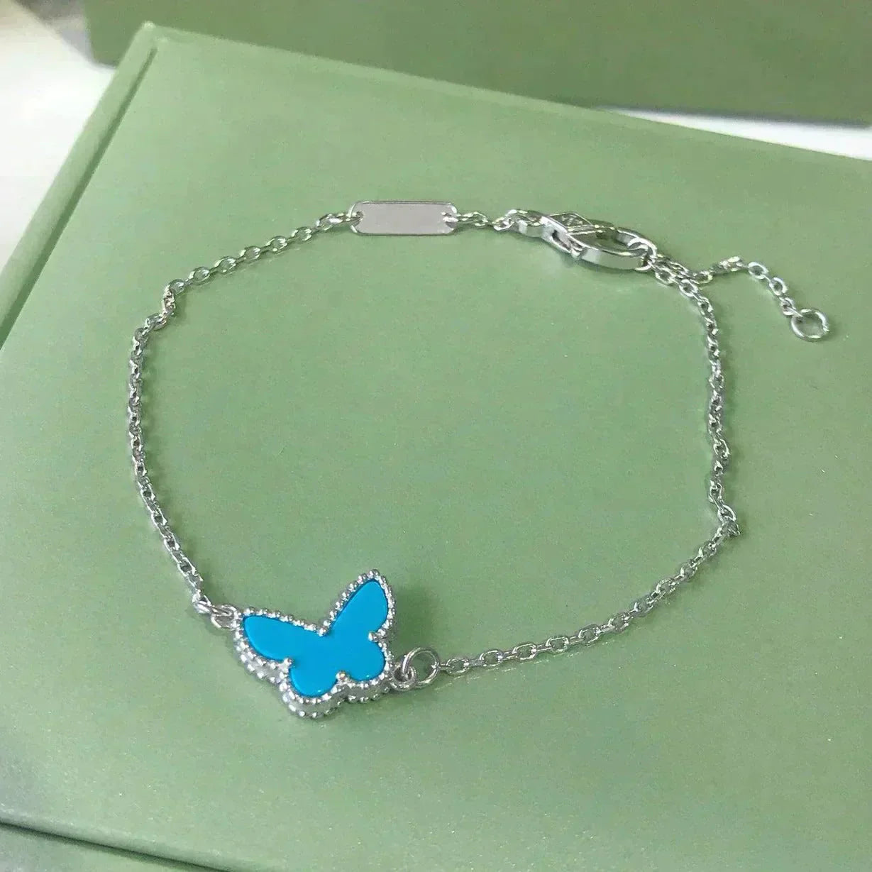 [Noble Jewelry]BUTTERFLY TURQUOISE BUTTERFLY BRACELET SILVER