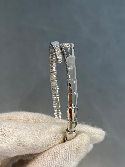 [Noble Jewelry]SERPENTI BRACELET DIAMONDS SILVER