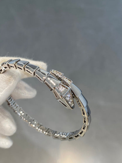 [Noble Jewelry]SERPENTI BRACELET DIAMONDS SILVER