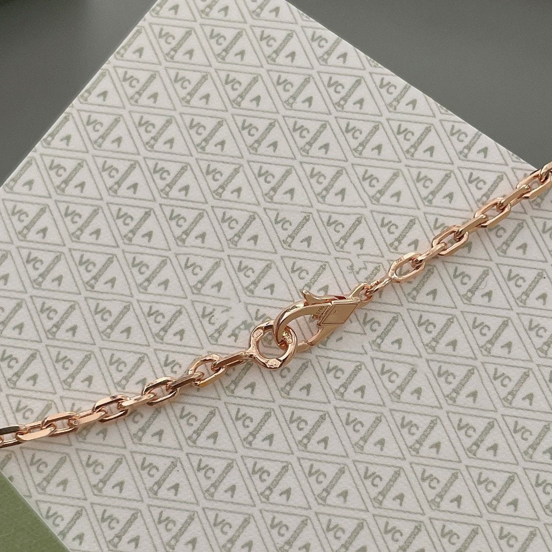 [Edler Schmuck]LUCKY SPRING 15 MOTIVE ROSÉGOLD HALSKETTE