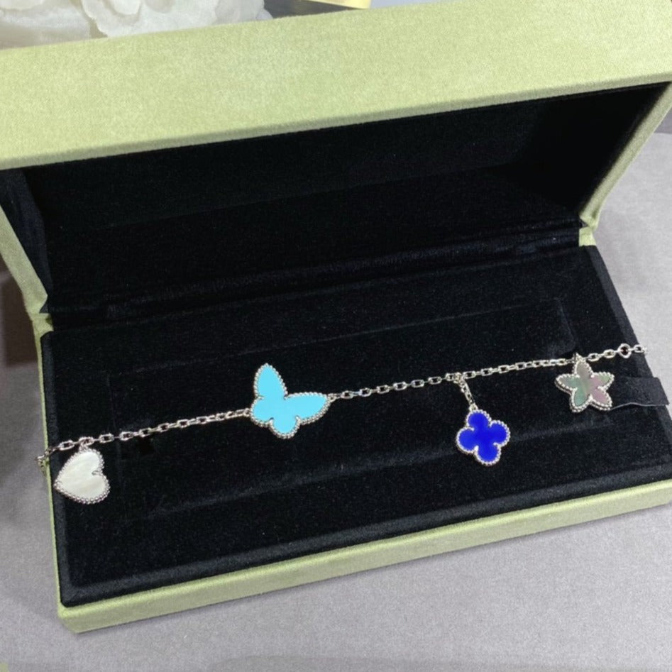 [Noble Jewelry]LUCKY SPRING SILVER BRACELET 4 MOTIF