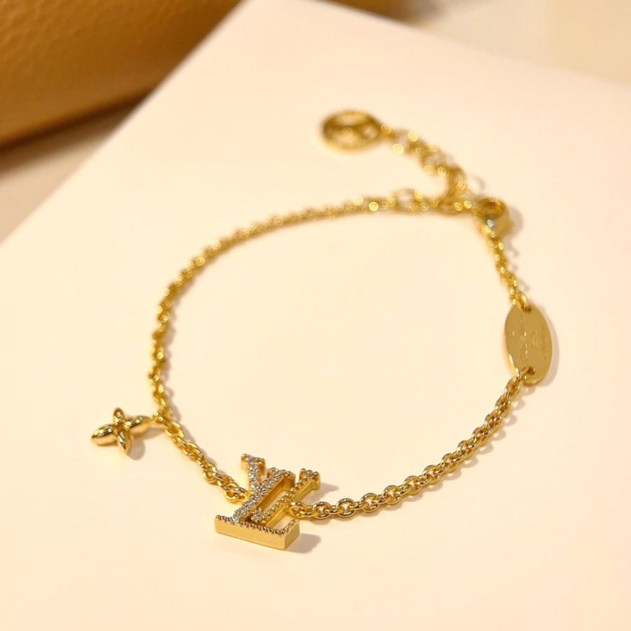 [Noble Jewelry]LOGO STAR MOTIF GOLD BRACELET