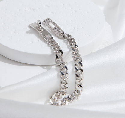 [Noble Jewelry]KELLY CHAIN SILVER DIAMOND BRACELET