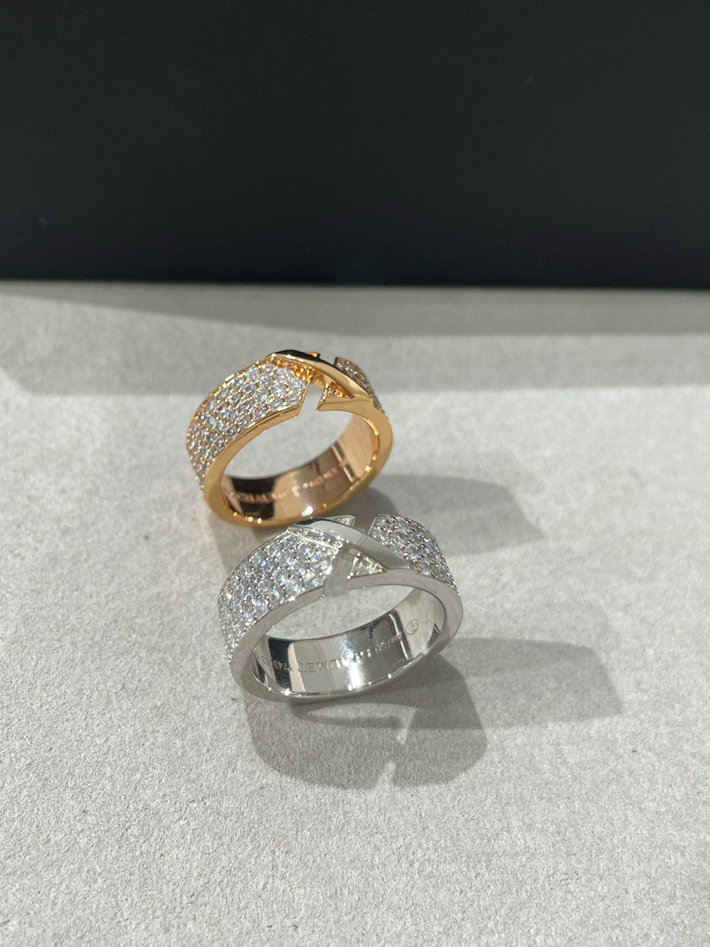 [Noble Jewelry]LIENS EVIDENCE  DIAMOND PAVED RING