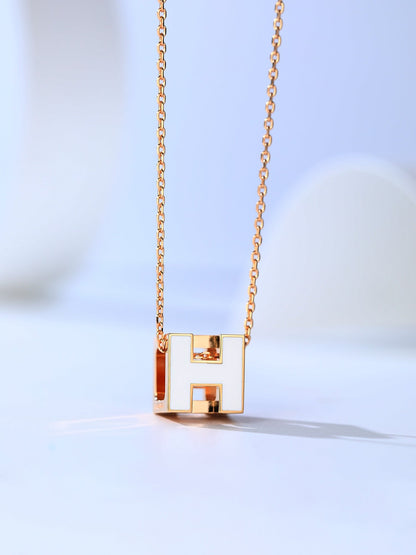 [Noble Jewelry]H CAGE PINK GOLD NECKLACE