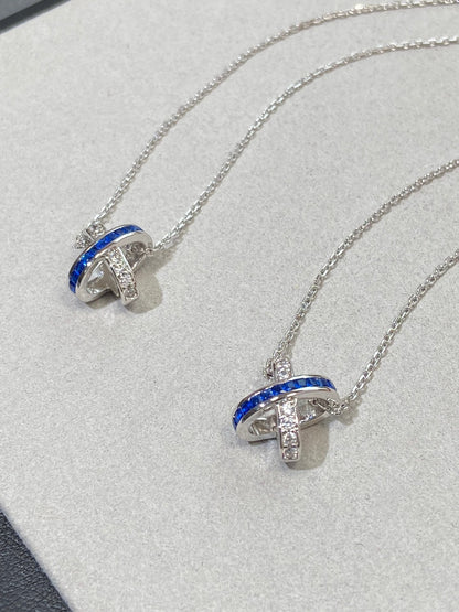 [Noble Jewelry]LIENS DIAMOND SILVER NECKLACE