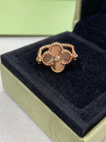 [Edler Schmuck]CLOVER RIVERSIBLE ROSÉGOLDRING