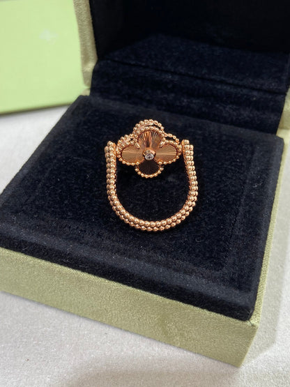 [Noble Jewelry]CLOVER RIVERSIBLE ROSE GOLD RING