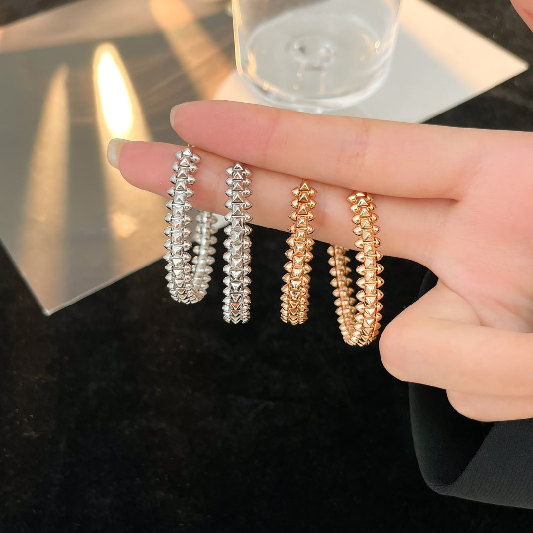 [Noble Jewelry]CLASH HOOP EARRINGS