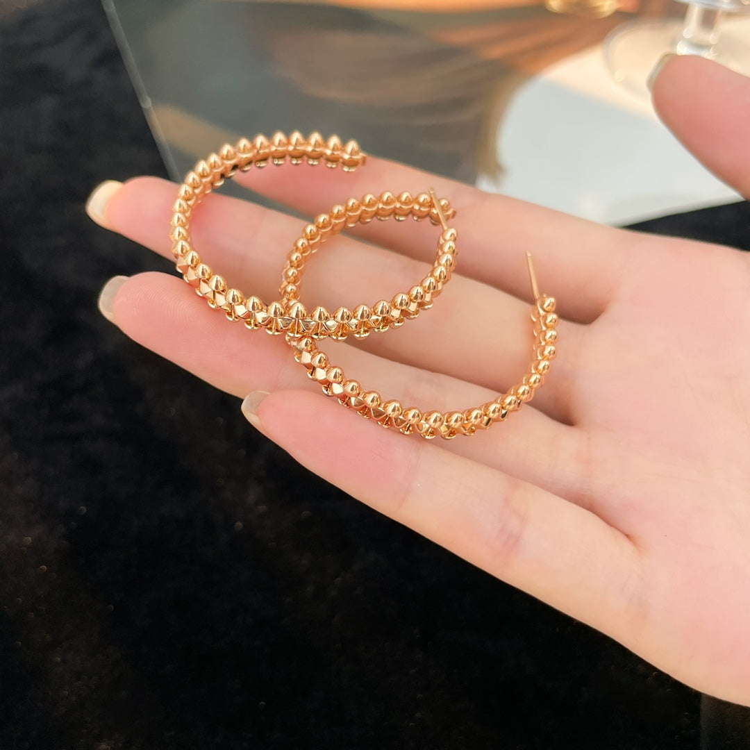 [Noble Jewelry]CLASH HOOP EARRINGS