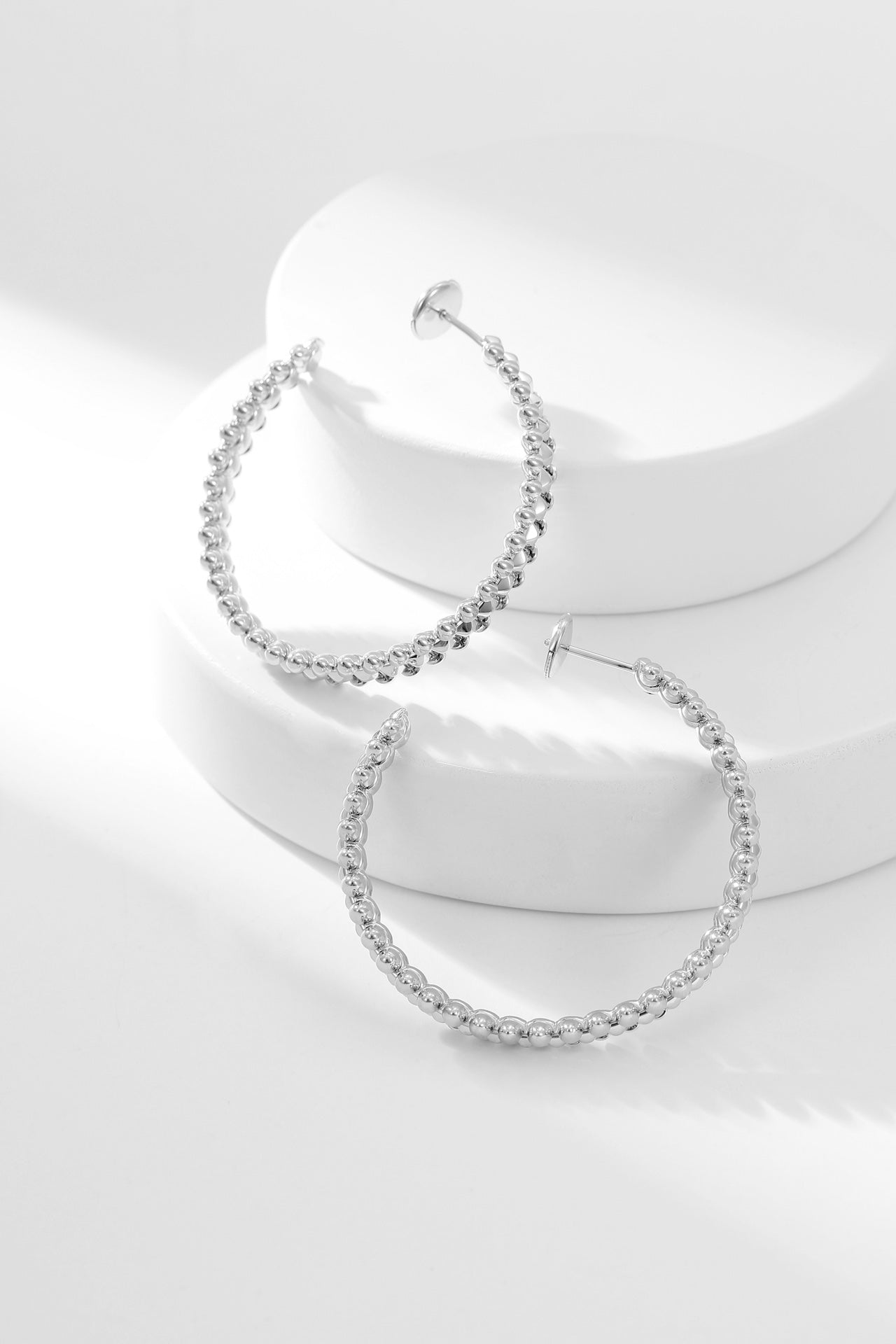 [Noble Jewelry]CLASH HOOP EARRINGS