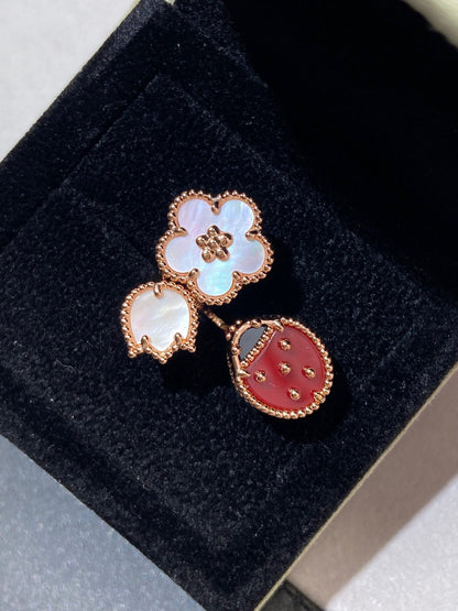 [Noble Jewelry]LUCKY 3 MOTIF ROSE GOLD RING