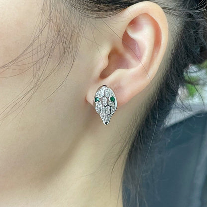 [Noble Jewelry]SERPENT DIAMOND STUD EARRINGS