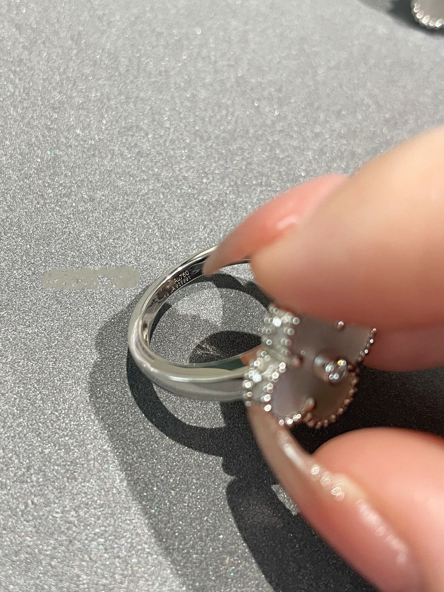 [Edler Schmuck] CLOVER SILBER MOP DIAMANT RING