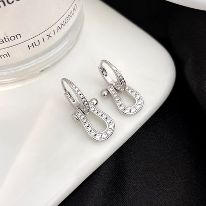 [Noble Jewelry]FORCE 10 FULL DIAMOND DROP EARRINGS MEDIUM MODEL