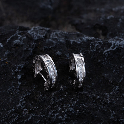 [Noble Jewelry]ZERO 1 MINI SILVER DIAMOND EARRINGS