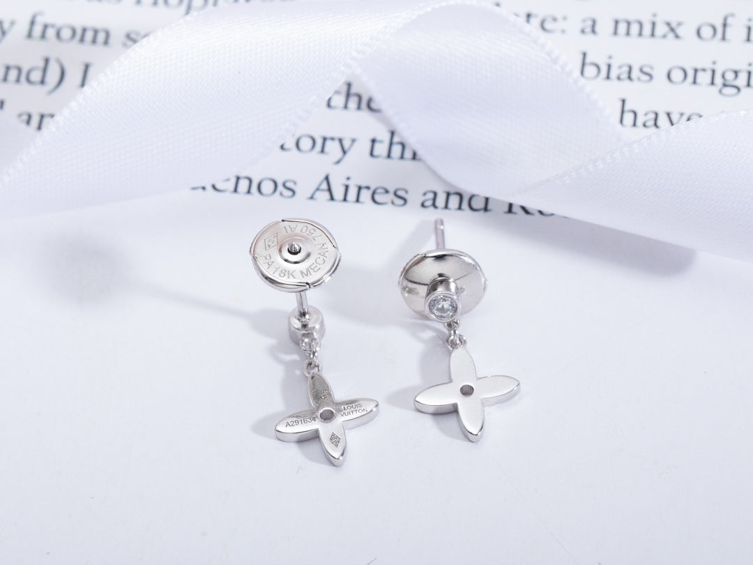 [Noble Jewelry]VIDYLLE SILVER DIAMOND MINI DROP EARRINGS