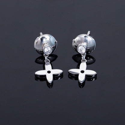 [Noble Jewelry]VIDYLLE SILVER DIAMOND MINI DROP EARRINGS