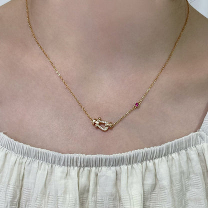 [Noble Jewelry]FORCE 10 DIAMOND PINK GOLD NECKLACE