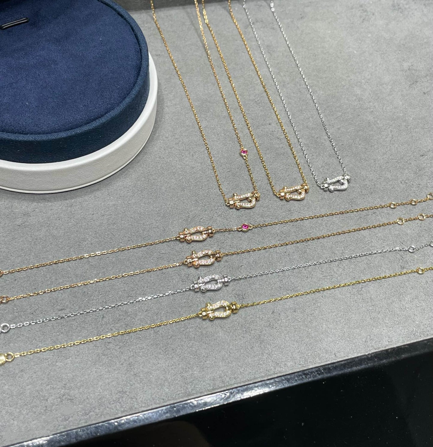 [Noble Jewelry]FORCE 10 DIAMOND PINK GOLD NECKLACE