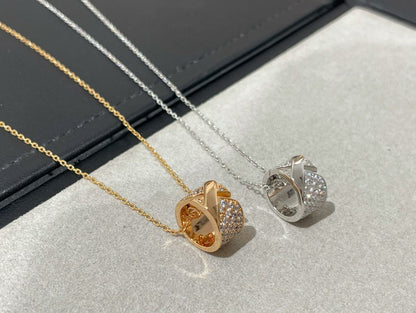 [Noble Jewelry]LIENS EVIDENCE DIAMOND PAVED NECKLACE