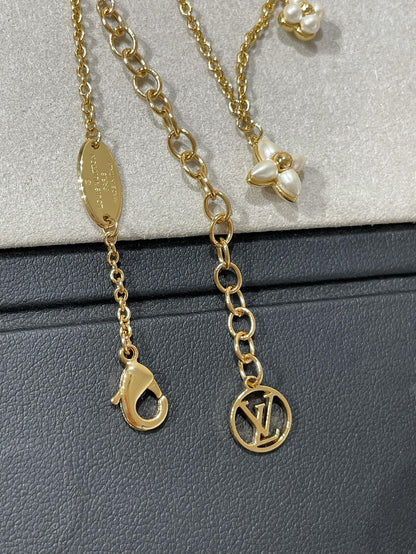 [Noble Jewelry]FLOWERGRAM GOLD MOP DOUBLE ROW NECKLACE