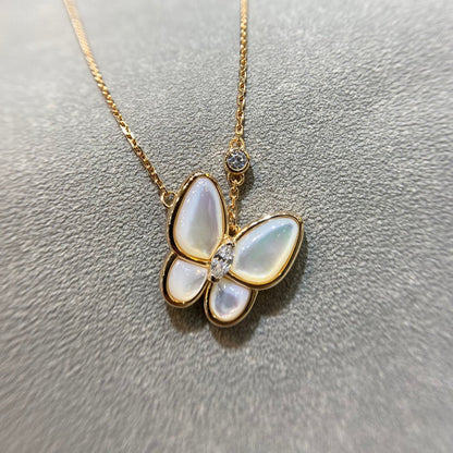 [Noble Jewelry]BUTTERFLY MOP DIAMOND NECKLACE