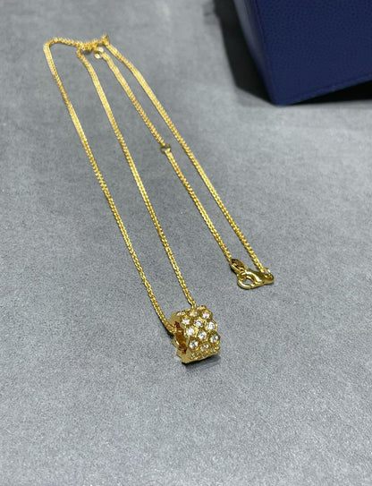 [Noble Jewelry]BEE LOVE DIAMOND PAVED 3 ROW NECKLACE