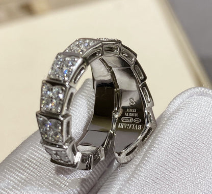 [Noble Jewelry]SERPENTI RING SILVER DIAMOND PAVED