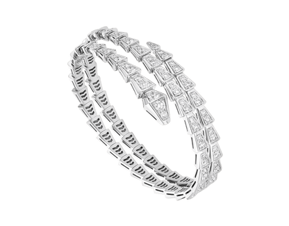 [Noble Jewelry]SERPENTI BRACELET SILVER DIAMOND DOUBLE ROW