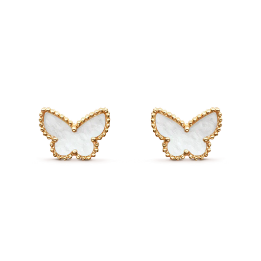 [Noble Jewelry]SWEET BUTTERFLY MOP EARSTUDS