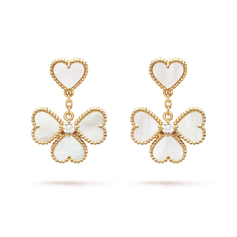 [Noble Jewelry]CLOVER SWEET WHITE MOP EARRINGS